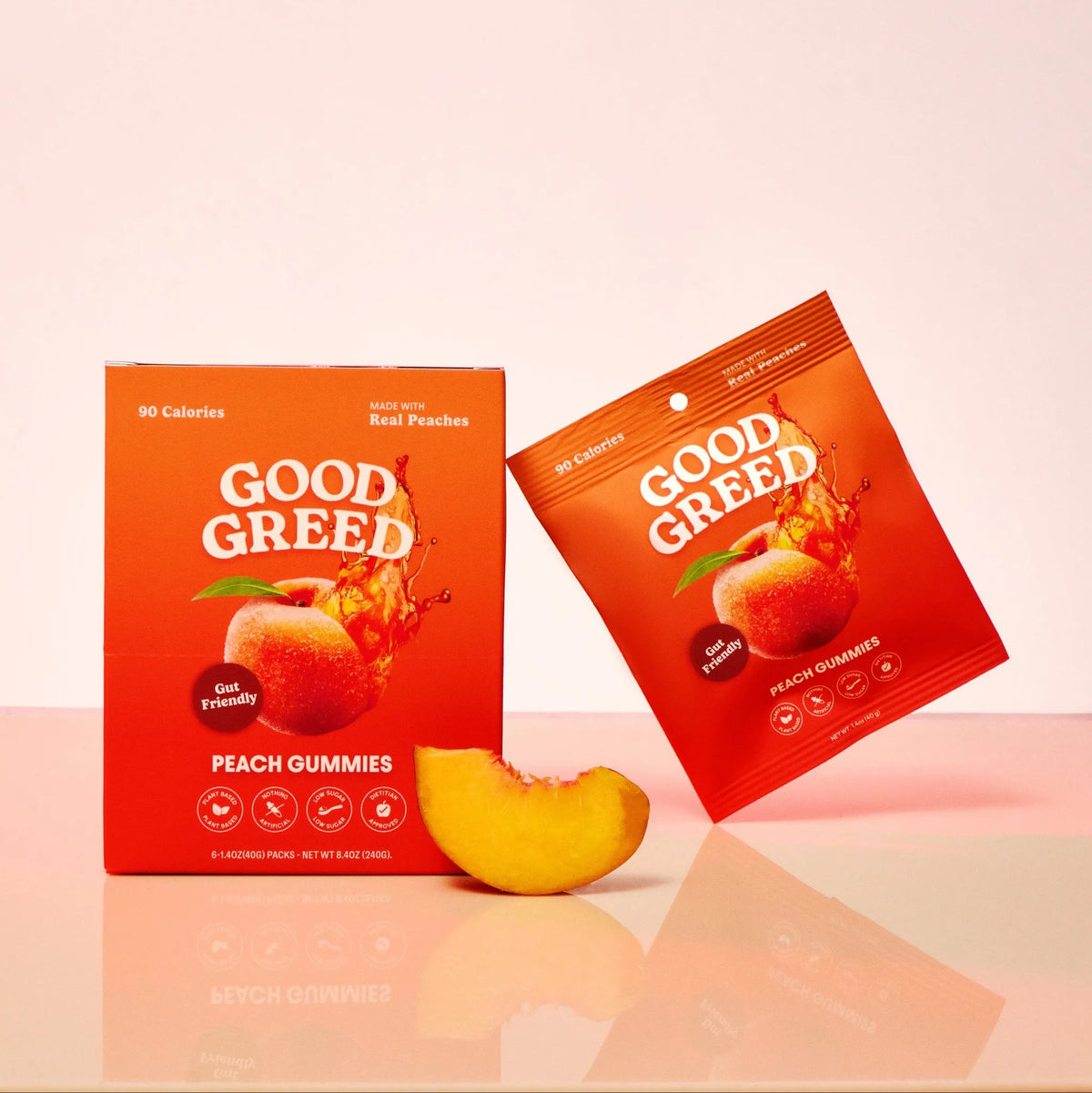 Good Greed Peach Gummy Candy 6 Pack