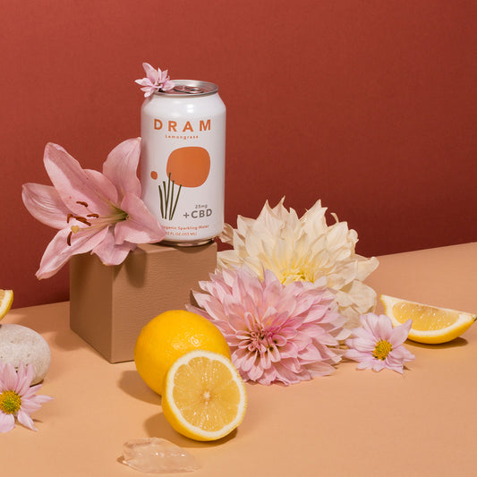 Lemongrass CBD sparkling water can