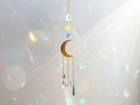 Moon Crystal Suncatcher 3 Rainbow Prism