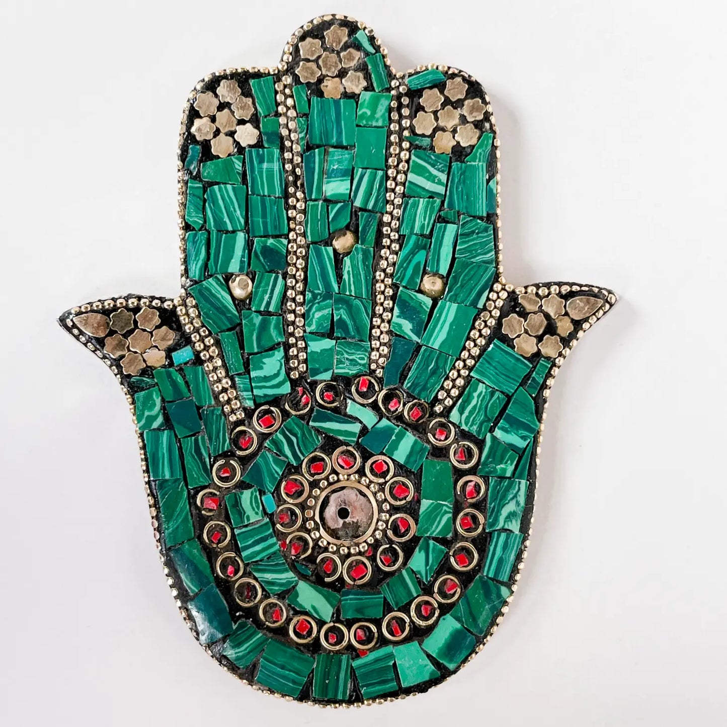 Hamsa Hand  Green - Incense Holder