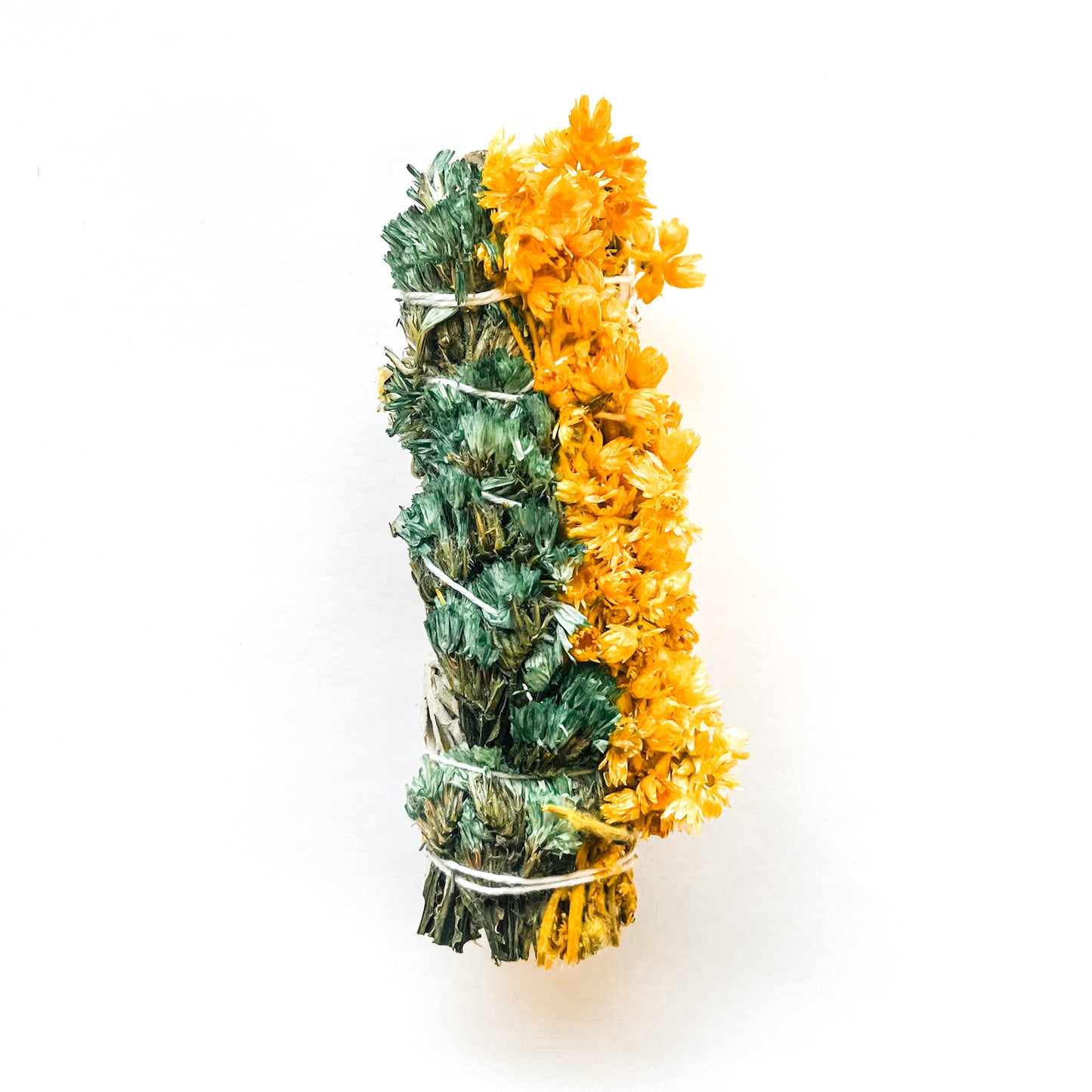 Blue and Yellow Sinuata Flower + Sage Bundle