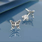 Sterling Silver Carded Butterfly Post Earrings